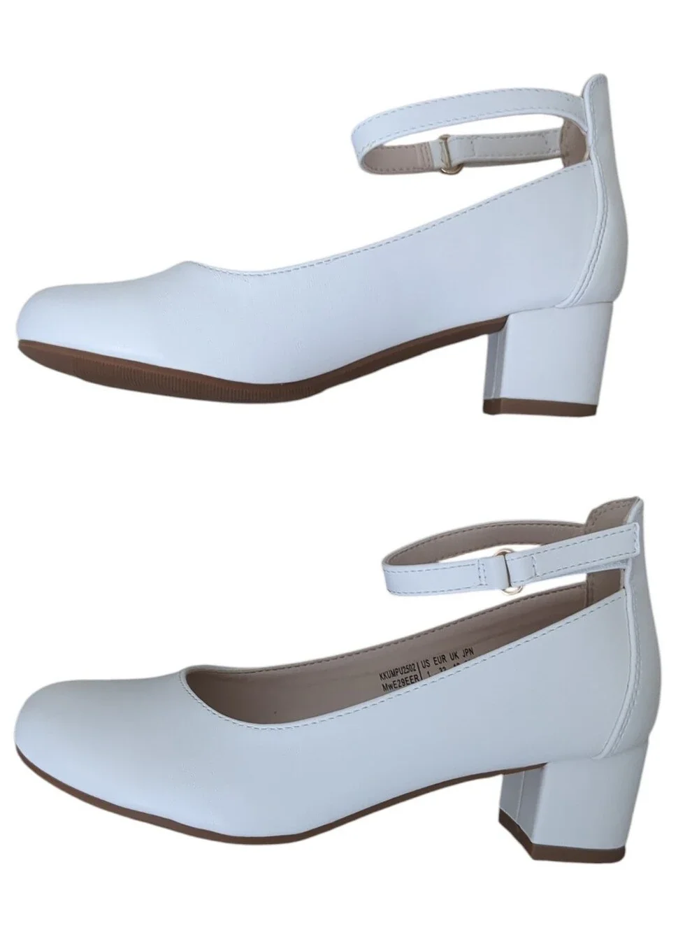 DREAM PAIRS Girls Chunky High Heels Dress Shoes With Ankle Strap (Size 1)